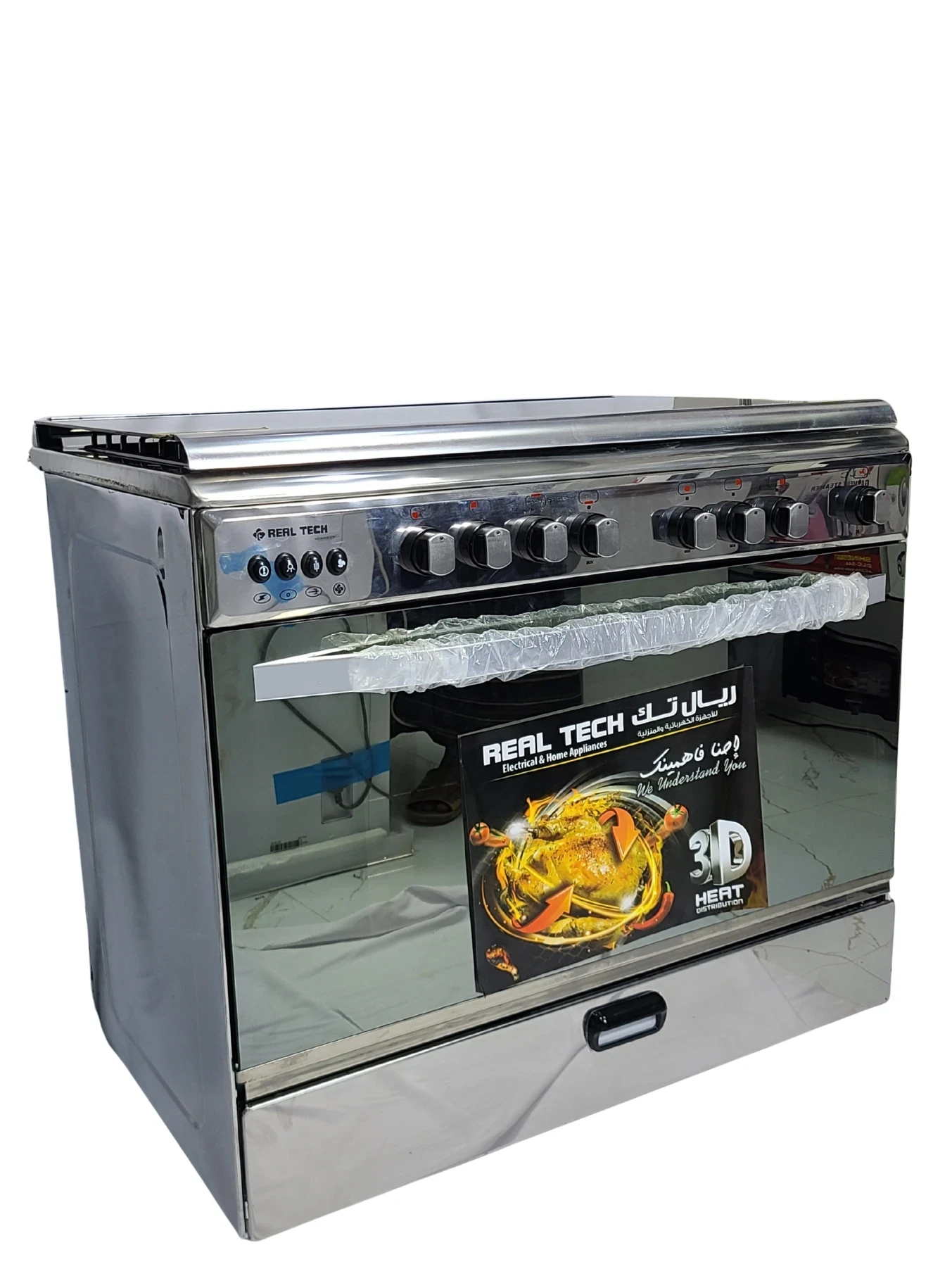 فرن غاز ريال تك  60×80 استيل 100% مواصفات كاملة – موديل 908 - صورة المنتج 6