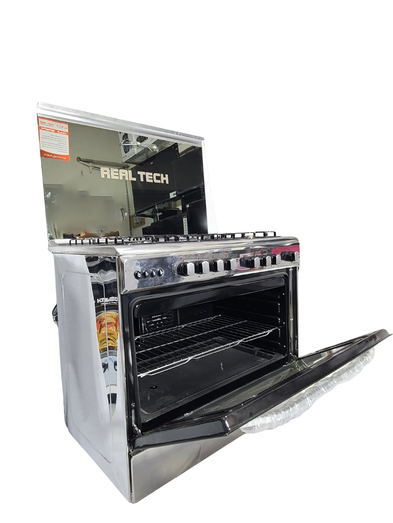 فرن غاز ريال تك  60×80 استيل 100% مواصفات كاملة – موديل 908 - صورة المنتج 10