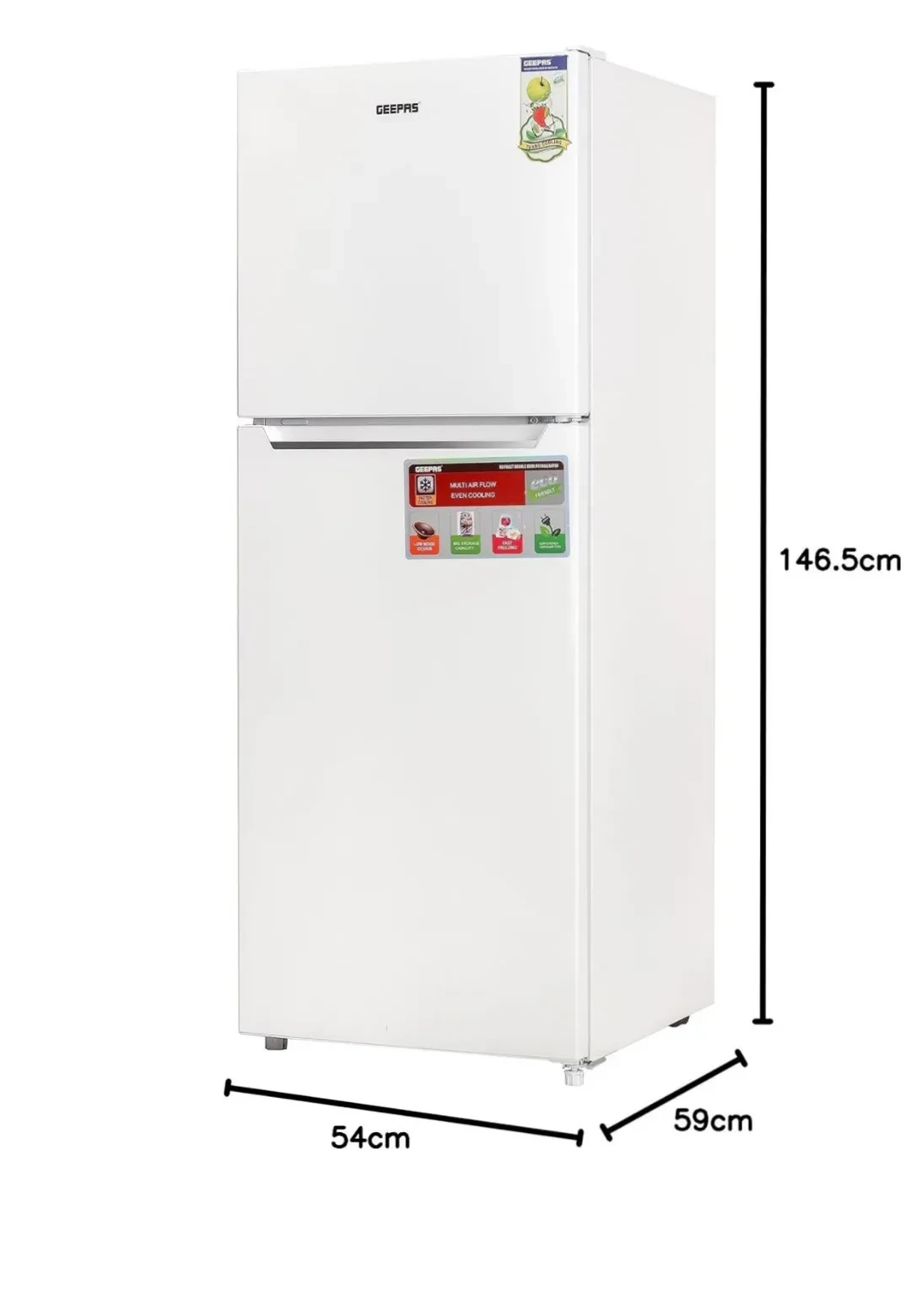 ثلاجة وقافي جيباس سعة 270 لتر  موديل : GRF2708WPN-U - صورة المنتج 4