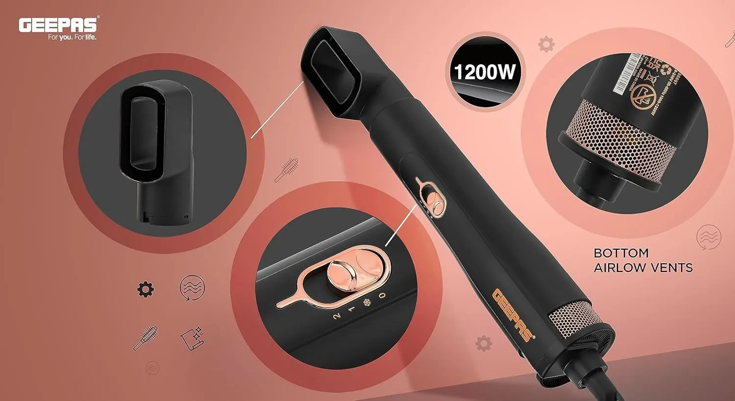 استشوار شعر جيباس موديل:GH86067 - صورة المنتج 5