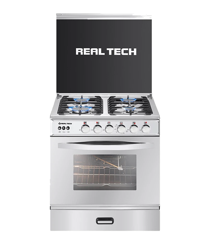 فرن غاز ريال تك 60×60 مدرع استيل 100% مواصفات كاملة – موديل 909