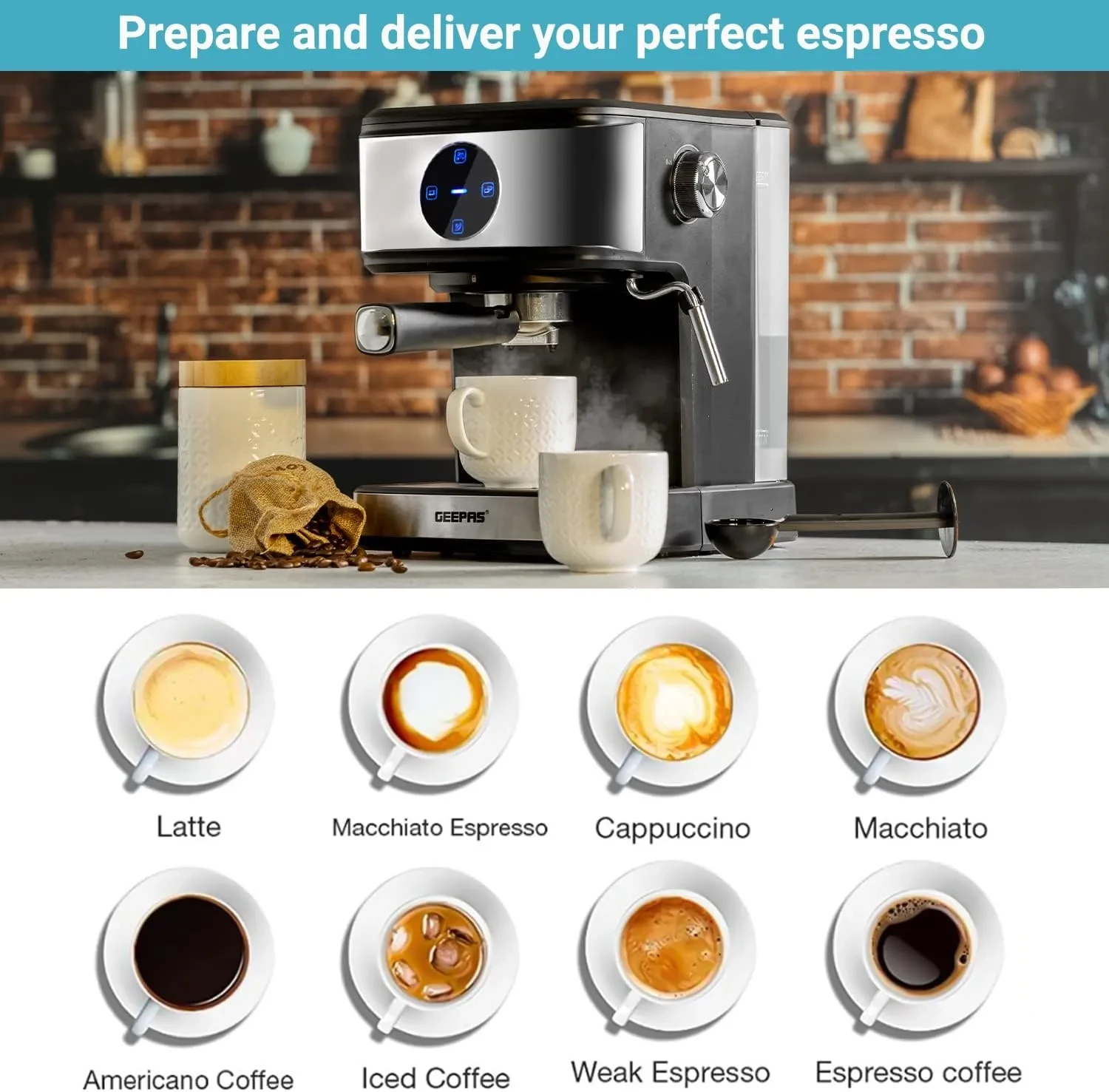 ماكينة تحضير القهوة جيباس موديل : GCM41511 - صورة المنتج 4