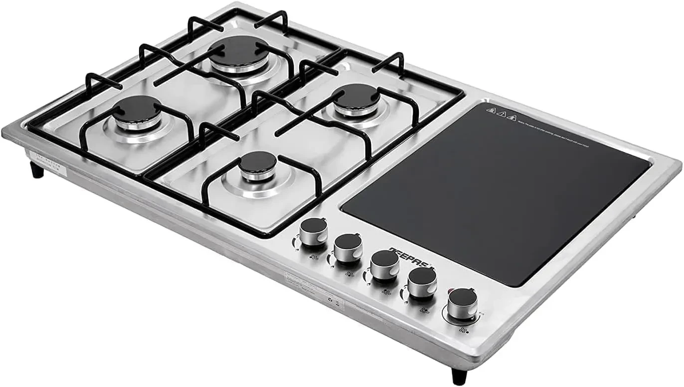 موقد جيباس  بل تي ان رخام غاز+كهرباء  5 عين :GGC31036 - صورة المنتج 6