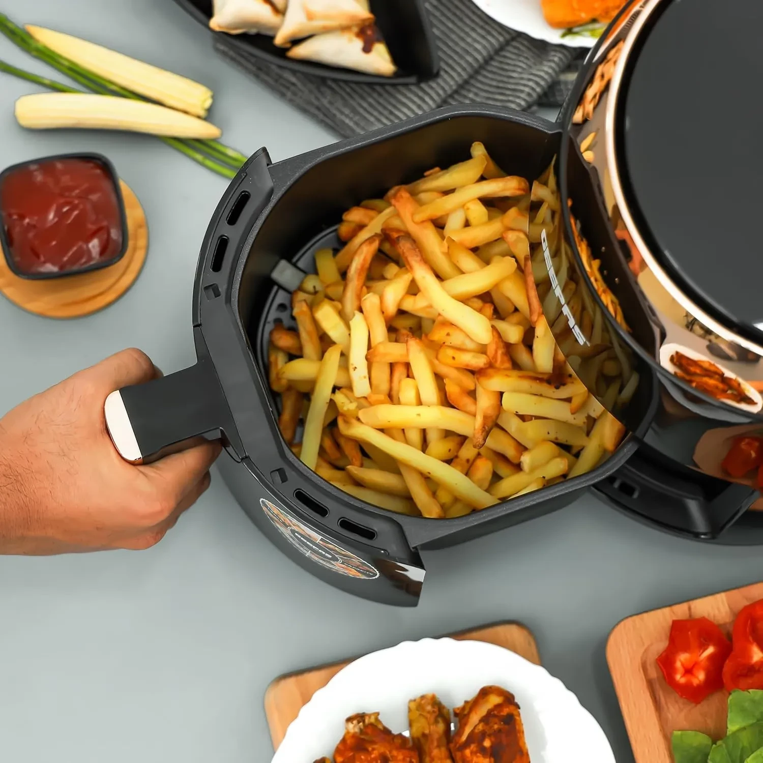 قلاية  هوائية بدون زيت جيباس سعة 3.5 لتر موديل : GAF37501 - صورة المنتج 4